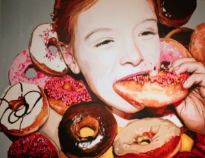 Little Girl With Donuts